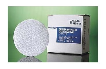 Image of VWR Grade 417 Filter Paper, Pack of 50, Qualitative, Crepe, 28313-148