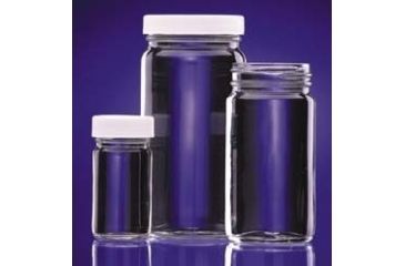 Image of Wheaton AC Round Bottles, Wheaton W216995 White Polypropylene Cap With Polyvinyl Liner, Convenience Packed