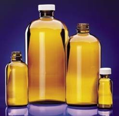 Image of Wheaton Bottle Bos Rnd Amb 16OZ CS60 W216869