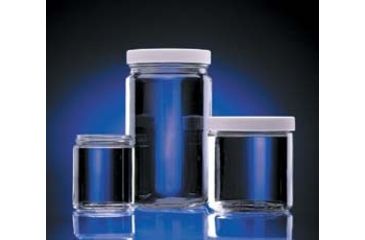 Image of Wheaton Jar Clr W/WHT Pp Cap CS12 16OZ W216906