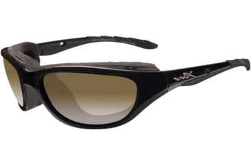 Image of Wiley X Air Rage Sunglasses - LA Light Adjusting Bronze Brn/Gloss Black 699