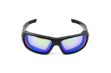 Image of Wiley X Enzo Sunglasses, Matte Black Frame,Polarized Emerald Mirror Amber Lens CCENZ07