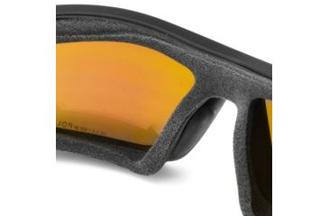 Image of Wiley X Enzo Sunglasses, Matte Black Frame,Polarized Emerald Mirror Amber Lens CCENZ07
