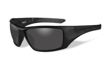 Image of Wiley X Nash Sunglasses, Matte Black Frame/ Polarized Grey, ACNAS08