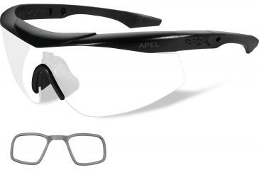 Image of Wiley X WX Talon Sunglasses - Matte Black Frame w/ 2 Lens Package (Smoke Grey, Clear) w/ RX Insert CHTAL1RX