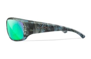 Image of Wiley X WX Omega Sunglasses, Kryptek Neptune Frame, Captivate Pol Green Mirror Lenses, ACOME13