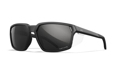 Image of Wiley X WX Sierra Sunglasses, Matte Black Frame, Sierra Captivate Pol Black Mirror Lens, AC6SRA05