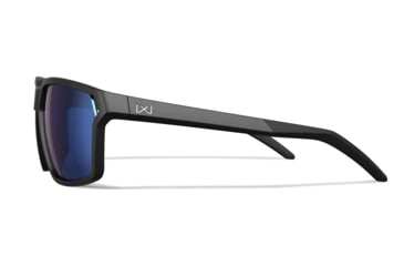 Image of Wiley X WX Sierra Sunglasses, Matte Black Frame, Sierra Captivate Pol Blue Mirror Lens, AC6SRA09