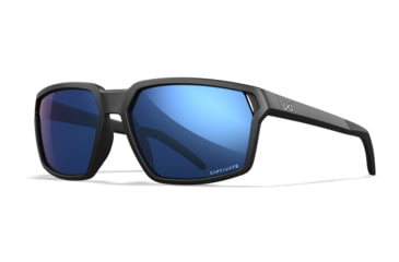 Image of Wiley X WX Sierra Sunglasses, Matte Black Frame, Sierra Captivate Pol Blue Mirror Lens, AC6SRA09