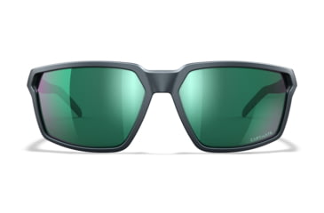 Image of Wiley X WX Sierra Sunglasses, Matte Graphite Frame, Sierra Captivate Pol Green Mirror Lens, AC6SRA07