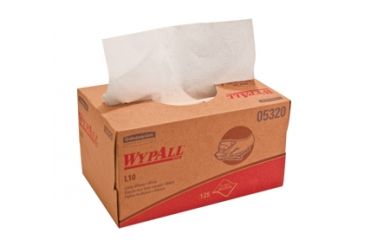Image of Wypall L10 Utility Wipes, Pop-Up Box, White, 9in.x10.5in. 5320