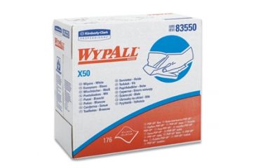 Image of Wypall X50 Wipers, 1/4 Fold, White, 10in. x 12.5in. / 25.4cm x 31.8cm 35025