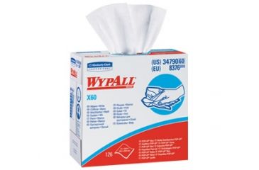 Image of Wypall X60 Wipers, Brag Box, White, 12.5in.x16.8in. 34015
