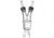 Ace Glass Laboratory Glassware and Equipment 24/25 Adapter Twin 5031-10