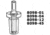 Ace Glass Laboratory Glassware and Equipment 24/40 Vac Stirrer Comp 8098-12
