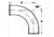 Ace Glass Laboratory Glassware and Equipment 4 X 90 Radius Elbow 8833-38