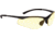 Bolle Contour Safety Glasses, Dark Gunmetal Frame, Amber Lens, 40046