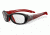 Bolle Coverage Sport Protective Single Vision Prescription Safety Glasses,Oval,Black and Red Frame 11882SV