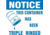 Brady Worldwide Drum Labels Triple Rinse PK100 60364