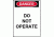 Brady Worldwide Magnetic Sign Danger Do Not 66006
