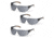 Carhartt Billings Safety Glasses, Gray Lens w/ Gray Temples, Pack of 3