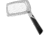 Carson LED Lighted Folding Rectangular Magnifier, 2.5x Power, Silver/Black, Small, MJ-30
