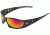 Edge Eyewear Baretti Safety Glasses Black Frame Aqua Precision Red Mirror Lens Sbap119