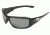 Brazeau Safety Glasses - Black Frame, Silver Mirror Lens XB117