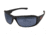 Edge Eyewear Brazeau Torque Safety Glasses - Matte Black Frame with Red E Logo / Polarized G-15 Silver Mirror Lens, One Size, TXB23-G15-7