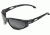 Edge Eyewear Dakura Safety Glasses - Black Frame, Silver Mirror Lens SW117