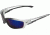 Edge Eyewear Kazbek Safety Glasses Black Frame Blue Mirror Lens Sk118