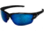 Edge Eyewear Khor G2 Safety Glasses - Black Frame / Blue Mirror Lenses, One Size, SDK118-G2