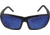 Edge Eyewear Mazeno Slim Fit Safety Glasses, Black Frame / Blue Mirror Lenses, One Size, PM118