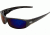 Edge Eyewear Reclus Safety Glasses Black Frame Aqua Precision Blue Mirror Polarized Tsrap218