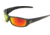 Edge Eyewear Reclus - Black Frame, Aqua Precision Red Mirror Lens SRAP119