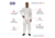 International Enviroguard Body Filter 95+ 4017 Coverall, Elastic Wrist & Ankle, White, L, Case of 25, 4017L