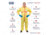 International Enviroguard ChemSplash 1 Coverall, Elastic Wrist, Open Ankle, Yellow, 2XL, 6 Pack, 7012T-2XL
