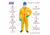 International Enviroguard ChemSplash 1 Coverall w/Hood, Elastic Wrist & Ankle, Yellow, L, 6 Pack, 7015T-L