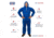 International Enviroguard SmallS 2225 Coverall w/Attached Hood, Elastic Wrist and Ankle, Blue, 3XL, 25EA/CS 2225BXXXL