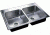 Just Manufacturing Ss Dbl Sink W/ Ledge 21X33 DL2133AGR