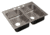 Just Manufacturing Ss Dbl Sink W/ Ledge 22X37 DLXD2237AGR