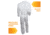 Kimberly Clark KleenGuard A30 Coveralls, Zipper Front w 1in Flap, Wrists and Ankles, White, Medium, Case of 25, 46102-85