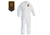 Kimberly Clark KleenGuard A30 Coveralls, Zipper Front w 1in Flap, Wrists and Ankles, White, Medium, Case of 25, 46102-85