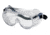 MCR Safety 22 Series Economy Safety Goggles, Uncoated Lens, Adjustable Rubber Strap is Latex Free, Clear, One Size, 2220R