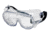 MCR Safety 22 Series Safety Goggles, Uncoated Lens, Adjustable Rubber Strap, Clear, One Size, 2230R