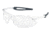 MCR Safety A1 Series Safety Glasses, Anti-Fog Lens, Extremely Flexible Temples, Non-Slip Temples and Soft TPR Nose Piece, Clear Lens/White Frame, One Size, IA130AF