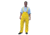MCR Safety Classic Series Waterproof Rain Pants, .35mm PVC/Poly, Bib Overall Style with Fly Front, Yellow, L, 200BPL
