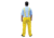 MCR Safety Classic Series Waterproof Rain Pants, .35mm PVC/Poly, Bib Overall Style with Fly Front, Yellow, L, 200BPL