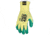 MCR Safety Cut Pro 10 Gauge Kevlar Shell Cut Resistant Work Gloves, Nitrile Palm and Fingertips, Green/Yellow, Small, FTKV350S
