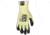 MCR Safety Cut Pro 15 Gauge Stretch Kevlar Shell Cut Resistant Work Gloves, Textured Nitrile Coated Palm and Fingertips, Black/Yellow, Medium, 9693M
